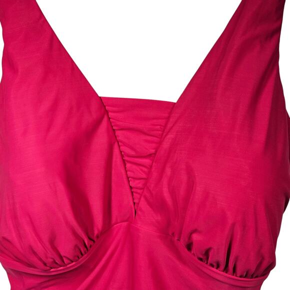 Lands' End Plus Size Slender Suit Grecian Low Leg One Piece Swimsuit - Picture 2 of 8